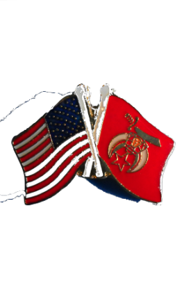 USA Shriner Flag Lapel Pin